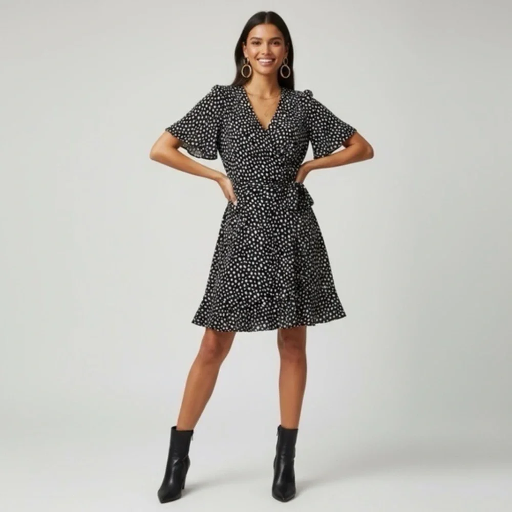 Ruffle Wrap Dress